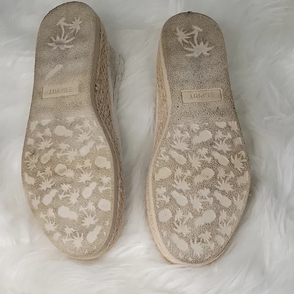 Esprit Cream Linen Espadrille Slip-Ons - Picture 7 of 9